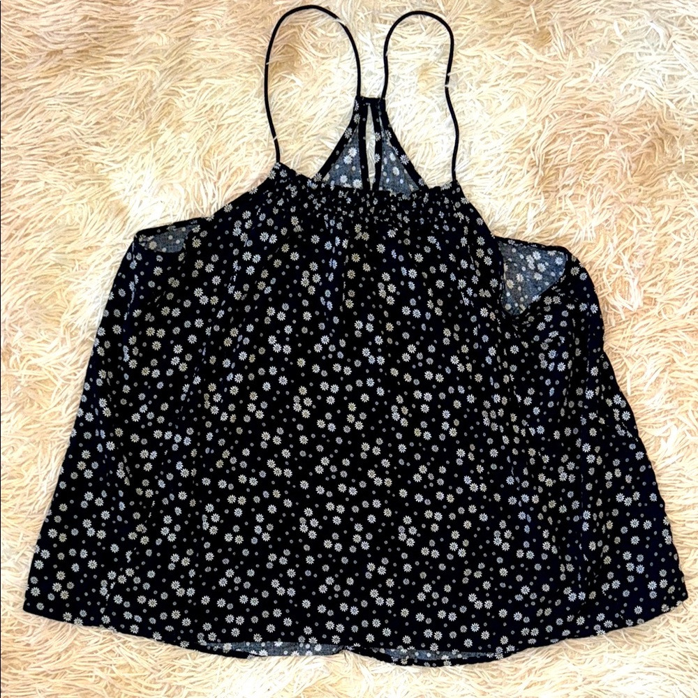 No Boundaries Black Floral Camisole Blouse - XXL